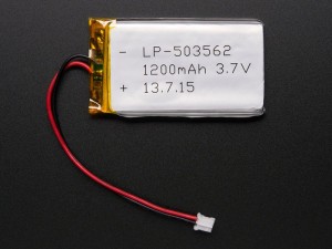 Adafruit 1200 mAh LiPo battery